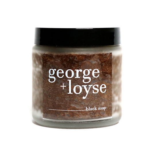 luxury black african soap in a jar