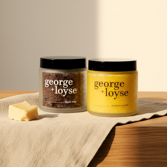 Body Scrub and Black Soap for dark Spots
